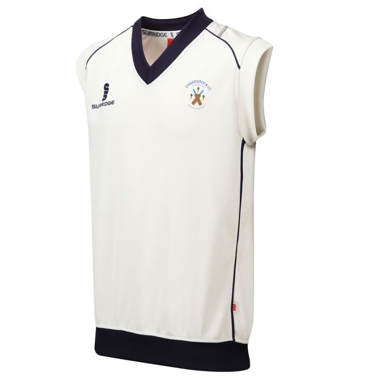 Chardstock Cricket Club Sleeveless Sweater Navy Trim