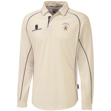 Chardstock Cricket Club Premier Long Sleeve Navy Trim Shirt