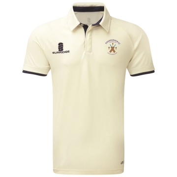 Chardstock Cricket Club Ergo Short Sleeve Navy Trim Shirt
